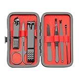 Manicure Set 7 In 1 Stainless Steel Nail Kit Manicure Kit Gifts for Dad Gifts for Christmas Nail Clippers for Men Gift Under 5 Dollars Nails Tools with Travel Case Mens Stocking Stuffers
