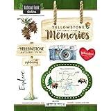 Scrapbook Customs 61243 Yellowstone National Park Wyoming Watercolor Stickers