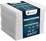 50 Pack Foam Pouches 12"x12", Moving & Packing Supplies, Protect Mug, Cup, Glasses, & Dishes.