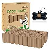 Dog Poop Bag 1140 Counts 57 Rolls, Unscented Doggy Poop Bags, Leak-Proof Dog Bags for Poop, Dog Waste Bags with Dispenser- Coffee (13 x 9 Inches)