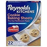 Reynolds Kitchens Cookie Baking Sheets, Pre-Cut Parchment Paper, 22 Sheets (Pack of 1)