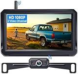Wireless Backup Camera for Trucks: 5 Inch 1080P HD Display, Backup Camera for Car,Truck, IP69K Waterproof, Night Vision, Dual-Camera Support, DIY Installation, Customizable Parking Lines Befumly H21