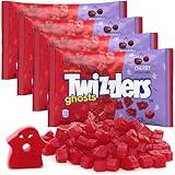 TwizzlersCherry Ghosts, 4 Bags of TwizzlersCandy 8.5oz Each, Delicious TwizzlersGhosts Cherry Candy, Perfect Themed Candy for Party Favors, & Festive Treats