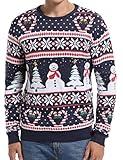 *daisysboutique* Men's Christmas Holiday Snowman Sweater Cute Ugly Pullover (X Large, Love Canes)