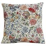 Charlotte Home Furnishings Decorative Throw Pillow Cover 18X18 in, Tapestry Floral Pillow Cover for Couch, Bed and Home Decor, Hyacinth Cozy Square Cushion Cases, Soft European Cotton Jacquard Woven