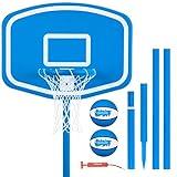 GoSports Splash Hoop UP Above Ground Pool Hoop Basketball Game with 2 Pool Basketballs and Pump