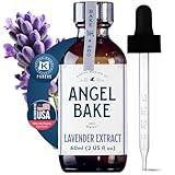Pure Lavender Extract for Baking & Mixology - Culinary Grade Lavender Essence and Flavoring - Kosher, Keto Friendly, Vegan, Gluten-Free for Beverages & Recipes (2 Oz Extract with Latex-Free Dropper)
