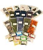 Fly Tying Material Feather and Dubbing Bulk Starter kit, Bulk Fly Tying Kit by Muskoka Lifestyle Products