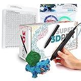 MYNT3D Super 3D Pen + 10 Color PLA Filament + DesignPad Mat Kit