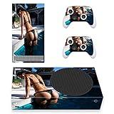 Vanknight XB Series S Slim Console Controllers Skin Decals Hot Girl Vinyl Stickers Wrap for XB Series S Console Sexy Lady