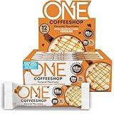 ONE Coffee Shop Caffeinated Protein Bars, Caramel Macchiato, Gluten Free with 20g Protein and 65mg of Caffeine Energy, Pantry Staples, 2.12 oz (12 Count), Packaging May Vary