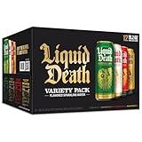 Liquid Death, Flavored Sparkling Water Variety Pack (Lime, Mango, Melon, and Cherry), 12-Pack (King Size 19.2oz Cans), Flavored Sparkling Beverage Sweetened With Real Agave, Low Calorie & Low Sugar