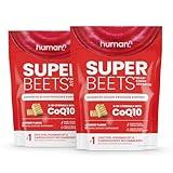 humanN SuperBeets Heart Chews Advanced - 100mg of CoQ10 Plus Beetroot & Grape Seed Extract, 120 Count