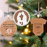 3 Pcs First Christmas Ornament, New Parents Coming Soon 2025, Merry Christmas Mommy & Daddy See You in 2025, Xmas Tree Hanging Ornaments Gift for Expecting Parents, First Time Mom Dad Gifts