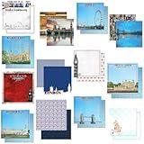 Custom Bundle - 13 London England Travel Vacation Themed 12" x 12" Scrapbook Papers - Various Brands