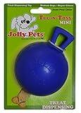 Jolly Pets Tug-n-Toss Heavy Duty Dog Toy Ball with Handle, 3 Inches/Mini, Blue, Model:403 BL