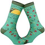 Womens Fitness Taco Sock Funny Cute And Humor Sarcastic Graphic Cool Crazy Footwear One Size