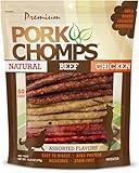 Pork Chomps Dog Chews, 5-inch Munchy Sticks, Assorted Flavors, 50 Count (Pack of 1)