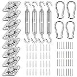 YOFIT Shade Sail Hardware Kit 6 inch for Triangle Rectangle Sun Shade Sail Installation, 304 Grade Stainless for Garden Outdoors, 80 Pcs