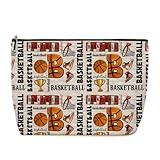 Basketball Gifts Makeup Bag Toiletry Travel Bag Basketball Stuff Accessories for Women Her Girls Friend Mom Coworkers Coach Team Basketball Party Favors Game Day Christmas Mothers Day Birthday