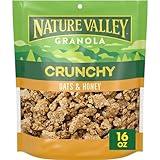 Nature Valley Crunchy Granola, Oats and Honey Granola, Resealable Snack Pouch, 16 oz
