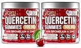 2 Pack - JOYLI Quercetin Gummies with Bromelain, Zinc, Vitamin C & D3 – Sugar-Free Quercetin Supplement for Immune Support & Seasonal Wellness – 500mg Quercetin for Kids & Adults – 60 Gummies per Pack