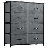 DWVO Dresser for Bedroom, Fabric Dresser with 8 Drawers, Tall Dresser, Chest of Drawers for Closet, Living Room