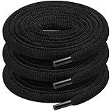 UpUGo 3 Pair Oval Shoe Laces, Half Round 1/4" Shoelaces for Athletic Running Sneakers Shoes Boot Strings