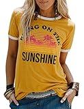 Nlife Bring On The Sunshine Graphic Long Sleeves Tees Blouses for Women Tops Sweaters for Women