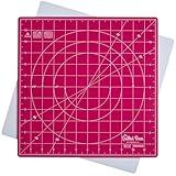 The Quilted Bear Rotating Cutting Mat 12" x 12" - Square 360° Rotating Self Healing Mat with Innovative Locking Mechanism for Quilting & Sewing Your Choice of Colours Available! (Pink)