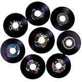 40 Pcs 7 Inch CD for Room Decor Vinyl Record 1950's Rock and Roll Music Party Decorations Records Bulletin Board Cutouts Decoration Paper Vinyl Records for Walls Bar Cafe Music Party DIY Supplies