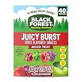 Black Forest, Juicy Burst, Fruit Flavored Snacks, Mixed Fruit Flavors, A Juicy Burst of Natural Flavors, Made with Real Fruit Juice, 0.8 oz 40 ct