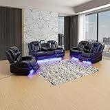 FUOROLA Everest Power Recliner Living Room Set with LED for Living Room, Dormitory, Guest House, Playroom, Airbnb,Apartment