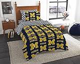 Northwest NCAA Michigan Wolverines Unisex-Adult Bed in a Bag Set, Twin, Rotary