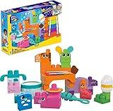 MEGA BLOKS Fisher-Price Toddler Building Blocks Toy Set, Musical Farm Band with 40 Pieces and 6 Music Sheets, Ages 1+ Years