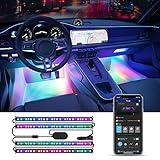 Govee Car LED Strip Lights, Smart RGBIC Interior Car Lights with APP Control, 4 Music Modes and 16 Million Colors, 2 Lines Design LED Lights for Car Decor, DC 12V