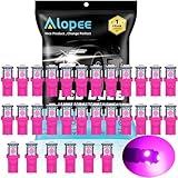 Alopee 30 Pack 194 Led Light Bulb Purple 2825 Bulb, 193 Led Bulb DC 12V 5050 5SMD Replacement for T10 158 168 198 W5W 2825 Car License Plate Lights Door Lights Courtesy Step Lights