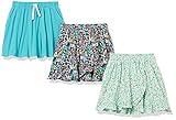 Amazon Essentials Toddler Girls' Knit Skorts, Pack of 3, Teal Blue, 3T