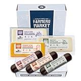All Natural Charcuterie Gift Box, No Nitrate/Nitrite Wisconsin Sausage and Cheese, Farmers Market, Holiday Gift Basket, Classic Assortment