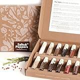 Salt & Pepper Gift Box l Spice & Seasoning Set for Cooking l 6 Salts & 6 Peppers - Himalayan, Hawaiian, Lemon Rosemary, Tellicherry Pepper & More l Gift Set for Men & Women l Gift idea for Him, Her l Housewarming Gift