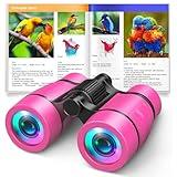 Toys for 3-7 Year Old Girls: LET'S GO! Binoculars for Kids Bird Watching|Hiking|Camping 4 5 6 7 8 Year Old Girl Boy Birthday Gifts Outdoor Learning Toy for Kid Ages 4-6 Toddler Gift Stuffers