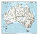 National Geographic Australia Wall Map - Classic (30.25 x 27 in) (National Geographic Reference Map)