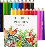 FanVean Colored Pencils Set 50 count Color Pencil for adult Coloring School Supplies Gifts for kids & Adults