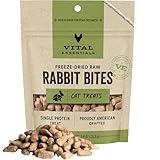 Vital Essentials Rabbit Bites Cat Treats, 0.9 oz | Freeze-Dried Raw | Single Protein | Grain Free, Gluten Free, Filler Free