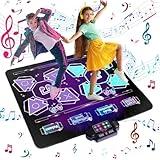 Hengyarici Double Dance Mat for Kids Gifts Ideas for Electronic Dance Challenge Palymat, Optional Single & Double Player Game Modes,Built-in Music, Three levels of difficulty Toys Gift for Ages 3-12