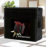 Elegant Comfort Luxury Bed Sheets Set on Amazon Wrinkle-Free 1500 Premier Hotel Quality 4-Piece Bed Sheet Set - Flowers Collection, California King, Black Beauty