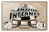 The Amazing Internet Retro Vintage Style Funny Ad Computer Monitor Dorm Office Cubicle Art 1960s 1950s Technology Humor Parody Cool Wall Art Print Poster 24x36