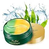 Okutani Under Eye Patches 60Pcs, Golden Cucumber Eye Mask Puffy, Eye Skin Care Pads With Collagen Hyaluronic Acid Castor Oil Under Eye Masks for Dark Circles Treatments, Smooth Wrinkles