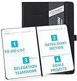 Action Day 2025 Weekly Planner - Effective Planning System & Increase Productivity, To-Do List, Goals, Projects, Dated Daily Diary - 8x11 Black