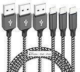 iPhone Charger 3 Pack 10 ft Apple MFi Certified Lightning Nylon Braided Cable Fast Charging Cord Compatible with iPhone 13 12 11 Pro Max XR XS X 8 7 6 Plus SE iPad and More